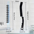 Crevice Cleaning Brush Set, 3 Pcs Hard Bristle Grout and Toilet Brushes for Household Use (Black & Blue)
