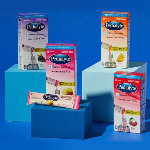Pedialyte Electrolyte Powder Packets, Strawberry Lemonade, Hydration Drink, 18 Single-Serving Packets
