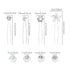 inSowni 128 Pack U-shaped Silver Pearl Flower Rhinestone Crystal Hair Pins + Spiral Twist Hair Clips for Brides, Women,