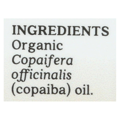 Aura Cacia Certified Organic Pure Copaiba Essential Oil | 0.25 fl. oz. | Copaifera officinalis