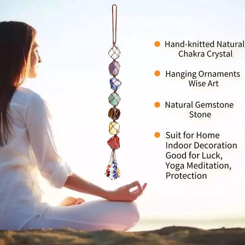 7 Chakra Gemstones Healing Feng Shui Crystals, Window Car Decorations, Good Luck Home Decoration