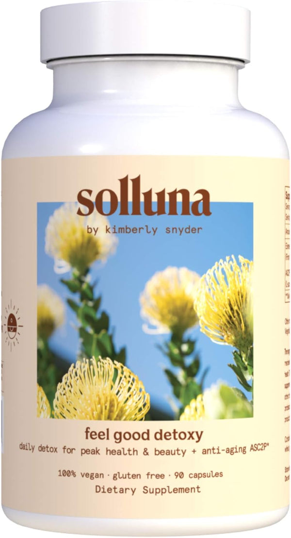 Solluna by Kimberly Snyder Feel Good Detoxy - Natural Colon Cleanse & Digestion Detox Capsules with Ozonated Elemental