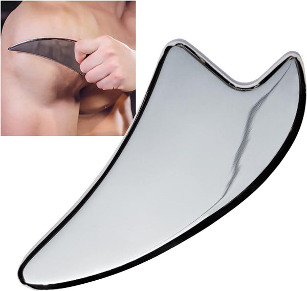NICHOY Guasha Massage Tool,Grade Stainless Steel Scraping Tool for Soft Tissue Scraping,Physical Therapy
