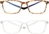 JM 2 Pack Magnetic Reading Glasses for Men Women, Hang Neck Blue Light Blocking Computer Readers, Tortoise & Clear +3.0