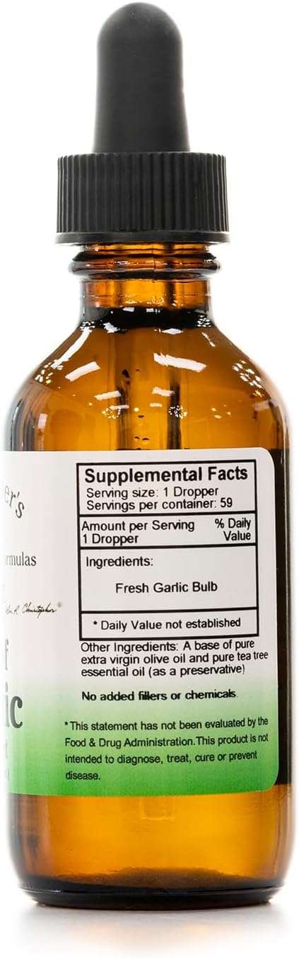 Christopher's Original Formulas Oil of Garlic Extract, 2 Ounces, Premium Herbal Supplement