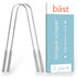 Baest Tongue Scraper, 100% Stainless Steel, Premium Tongue Cleaner, Freshen Breath, 2 Count