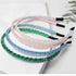 Fashion Super Shiny Women Two Rows Champagne Crystal Beads Headband, Rhinestone Beaded Hair Accessories
