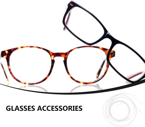 Hemobllo 3 Packs Eyeglass Repair Kit, Half Rim Glasses Thread String Replacement Parts for Maintenance