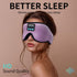 Sleep Mask Bluetooth Headphones, Soft Wireless Headband Eye Mask with Microphone - Purple