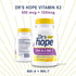 Vitamin K2-90 Capsules with 500 mcg MK4 + 100 mcg MK7 | Bone and General Health Support | High-Potency K-2 Vitamins