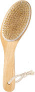 Bamboo Curved Long Handle Dry Brushes, Body Brush for Dry Skin and Cellulite Treatment