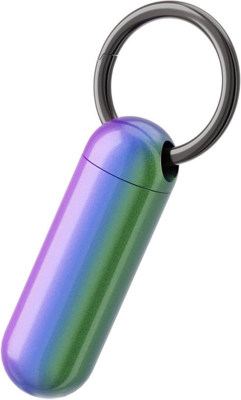Small Pill Case Keychain, Portable Pill Container, Waterproof Titanium Pocket Pill Organizer, Tiny Pill Holder Bottle