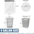 Small Trash Bags 4 Gallon - Drawstring Unscented Garbage Bags for Bathroom, 57 Count
