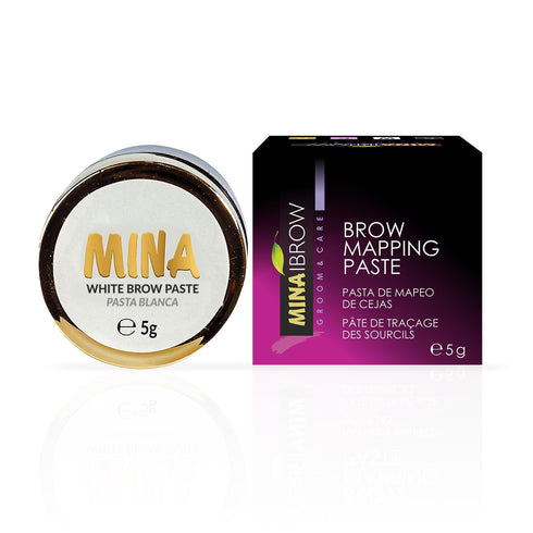 MINA White Mapping Brow Paste 5g, Draw or Sketch the Right Shape of the Eyebrow, Brow Mapping String, Eyebrow Contour