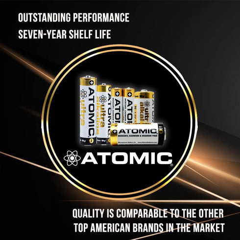 ATOMIC AAA Battery 1.5V Ultra Alkaline LR03 AM4, 24 Batteries