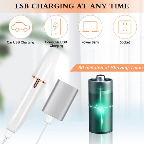 Hicdaw Electric Razors for Women, 4 in 1 Bikini Trimmer, USB Rechargeable Electric Trimmer