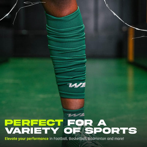 We Ball Sports Football Leg Sleeves Calf Compression for Men, Athletic Shin Splint Support - One Pair