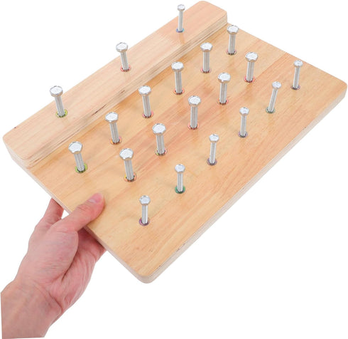 UPKOCH Hand Therapy Dexterity Training Board - Wooden Finger Exercise Device