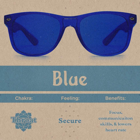 PURPLE CANYON Blue Color Therapy Glasses for Chakra Healing, Chromotherapy, and Mood Enhancement