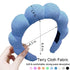 Spa Headbands for Washing Face or Makeup, Sponge Bubble Skincare Headbands, Puffy Terry Cloth Hairband for Women, Skin Care Makeup Headwear Hair Accessories for Girls(Dark blue)