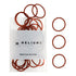 Heliums Small Hair Ties - Auburn Red, No Damage Mini 1 Inch Reusable 2mm Elastics for Thin Hair and Kids