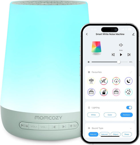 Baby Sound Machine, Momcozy White Noise Machine for Baby Sleeping with Night