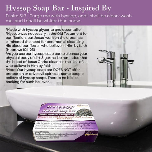 Cleanse Me with Hyssop Natural Soap Bar, 1 Soap Bar (Lavender & Bergamot)