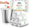 1.2 Gallon 180 Counts Small Strong Trash Bags, 5 Liter Garbage Bags by Teivio for Home Office Kitchen, Clear
