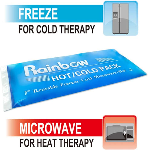 Reusable Hot and Cold Packs for Injuries, 2 Flexible Gel Ice Packs for Joint Pain, Muscle Soreness, and Headaches