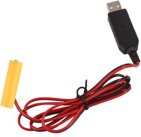 USB 5V to 1.5V AA Battery Eliminators, USB Power Supply Cable to Replace 1x 1.5V AA Battery