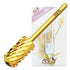 PANA 3/32" Large Smooth Round Top Safety Carbide Nail Drill Bit for Gel Polish & Acrylic Removal, Gold