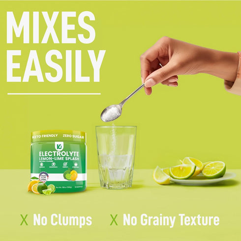 Keppi Keto Electrolytes Powder - No Sugar, Zero Carbs, Made in USA - Advanced Hydration & Recovery - Lemon Lime Flavor