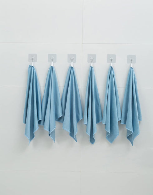 12 Pack Microfiber Glass Cleaning Cloth, 12 Inch X 16 Inch, Lint Free for Quickly Cleaning Windows, Mirrors, Glasses