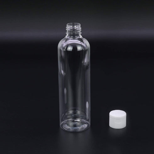TRENDBOX 8oz/250ml Clear Bottles with Flip Cap Lid, BPA-Free Travel Containers for Shampoos and Lotions