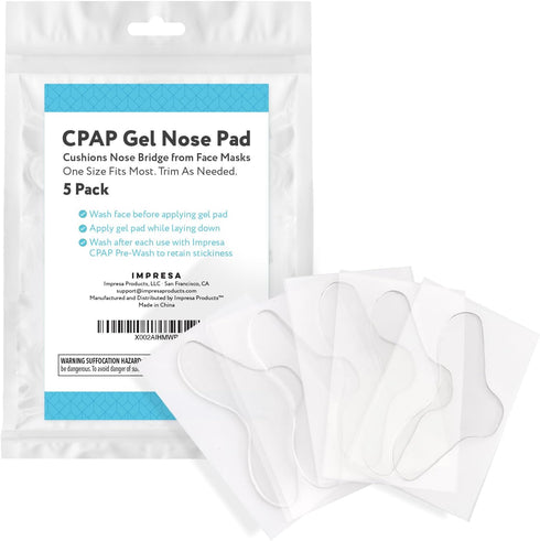 Impresa 5 Pack Nasal Pads for CPAP Mask - Comfort for Sleep Apnea, Customizable Trim-to-Fit Design