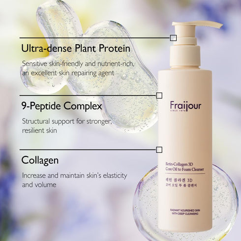 Retin-Collagen 3D Core Oil to Foam Cleanser - 210g / 7.41 oz