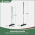Eyliden 15” Floor Scrub Brush - 2-in-1 Stiff Bristle and Soft Scrape with Telescopic Long Handle