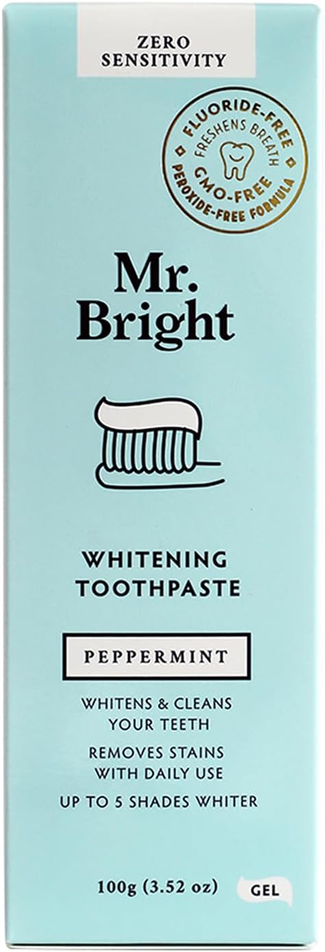 Mr Bright Mr. Bright - Whitening Fluoride Free Toothpaste Gel Peppermint - 3.52 oz.