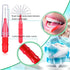 50 Pcs Interdental Brushes in 4 Sizes, Dental Soft Toothpicks for Braces, Oral Hygiene Slim Cleaning Tool