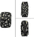 Skerhhux 7 Flower Chrysanthemum Black Pill Case Travel Pill Organizer Weekly Day Portable with Zipper Medicine Box Pill