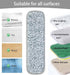 Mini Mop for Small Spaces, Portable Self-Squeeze Mop with Crevice Brush, Silicone Squeegee & 2 Reusable Pads
