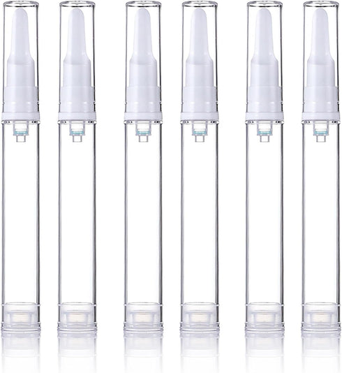 Tuxiaobu Airless Pump Jars Set, 15ml Empty Refillable Cosmetic Pump Bottles for Travel Foundation, Eye Face Cream