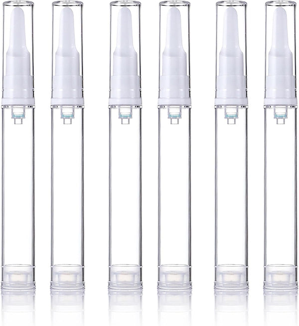 Tuxiaobu Airless Pump Jars Set, 15ml Empty Refillable Cosmetic Pump Bottles for Travel Foundation, Eye Face Cream