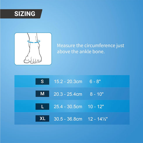 LP SUPPORT 768 Ankle Support - Adjustable Pain Relief Brace for Tendonitis, Sprains, Strains, Black (Small)