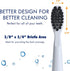 Solo Electric Toothbrush with 10 Brush Heads + 1 Interdental, Charcoal Bristles, Rechargeable, 3 Brush Modes