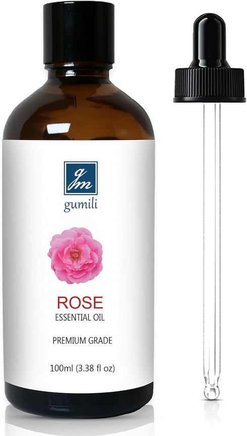 Rose Essential Oil, Home Fragrance Scent Oil for Diffuser, Skin, Hair, Candle, Soap - 3.38 oz/100ml