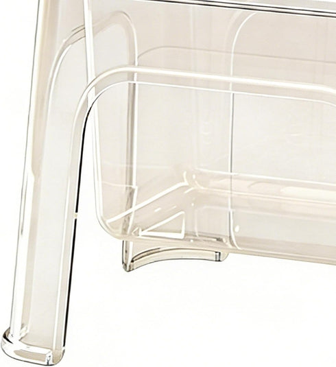 Generic 1000g Stool for Shower - Clear Bathrooms Chair with Storage, PET Resin Waterproof Bench, Transparent Heavy Duty