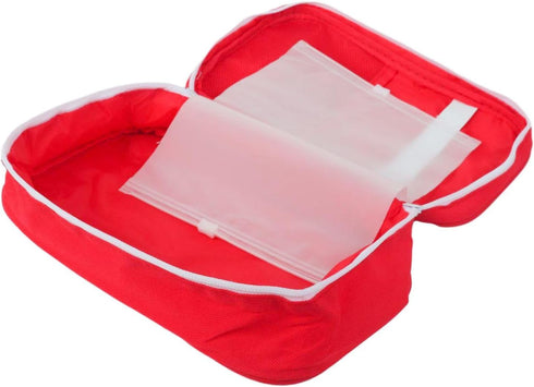 First Aid Kit Empty Medical Storage Bag, Red Trauma Bag for Emergency First Aid Kits, Car Workshop Cycling Outdoors