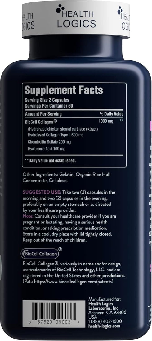 BioCell Collagen Joint and Skin Care Supplement - 120 Capsules