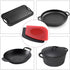 Toiserns 316 Upgraded Chainmail Scrubber with Silicone Handle Cast Iron Cleaner for Cast Iron Grill Pan Skillet Wok